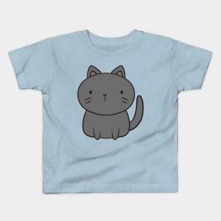Gray cat illustration Kids T-Shirt